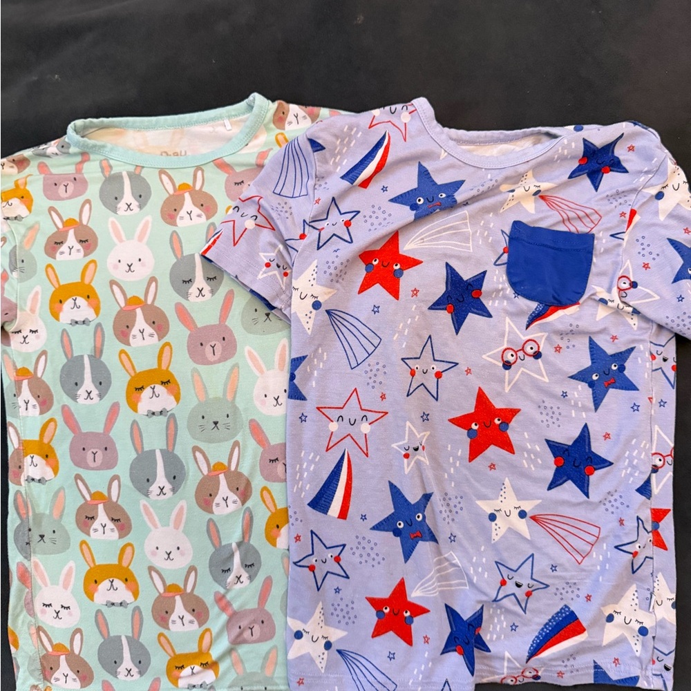 Little Sleepies Bunny and Star Short Sleeve Tees